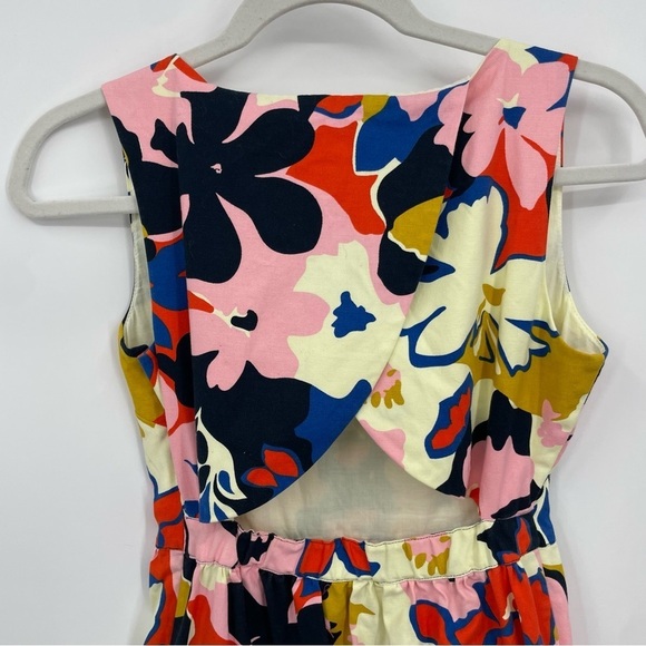 Anthropologie Whit Two Petalprint Cross-Back Dress Multi Tiki Floral sz 0P - Picture 8 of 10